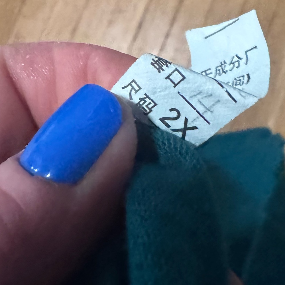 Teal Sequin Tunic Top Plus Size Sparkly Blouse Dressy Casual Holiday Party 2X - Picture 7 of 7